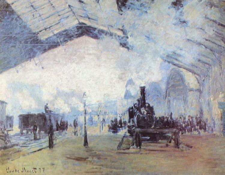 Claude Monet Saint Lazare Train Station France oil painting art